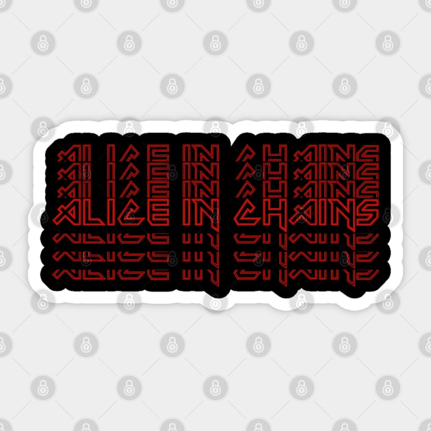 IRON TEXT ALICE || IN CHAINS Sticker by LAVA-ROMA-NOVA